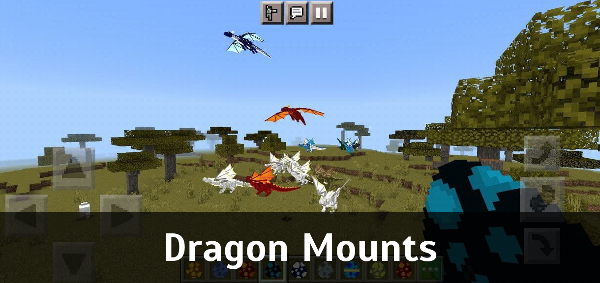 Мод Dragon Mounts для Minecraft PE Мод Dragon Mounts для Майнкрафт ПЕ